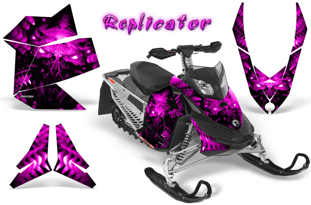 Skidoo REV XP Graphics Kit Replicator Pink